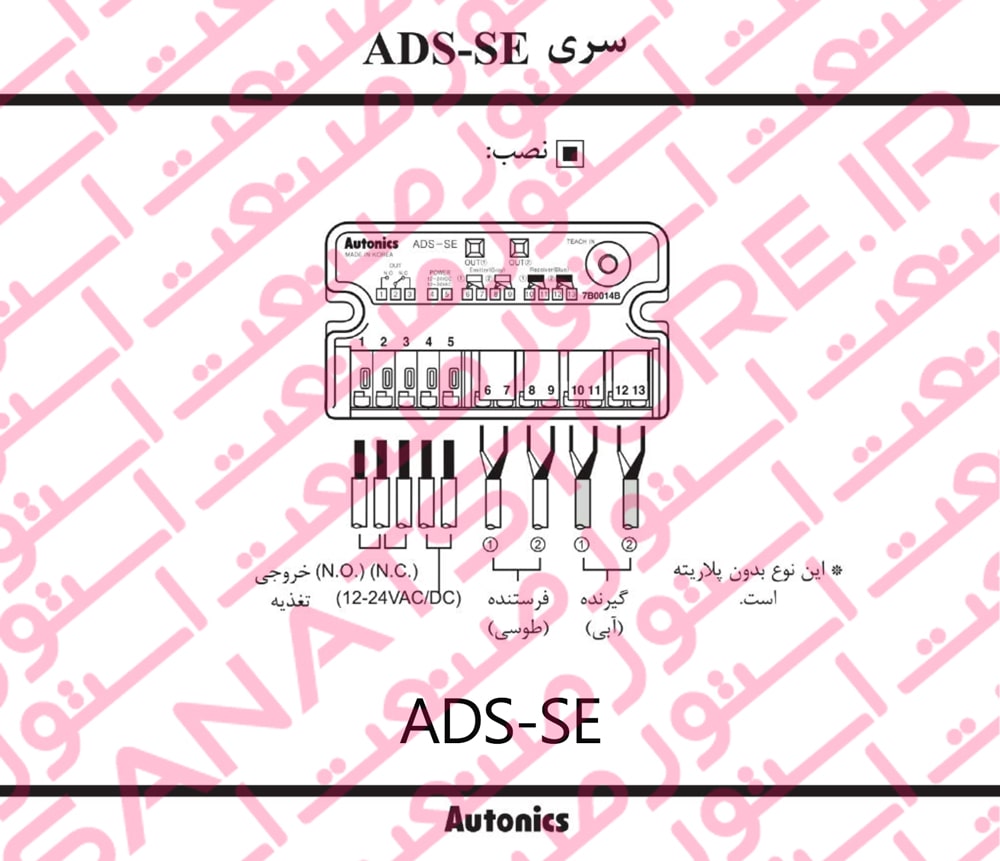 راهنمای نصب سنسور جانبی (جداری) درب اتوماتیک آتونیکس Autonics مدل ADS-SE